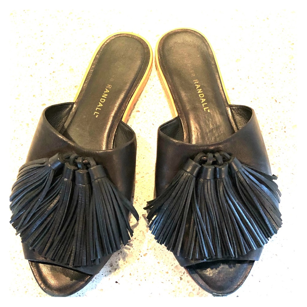 Loeffler Randall Sz 6 Kiki tassel slides